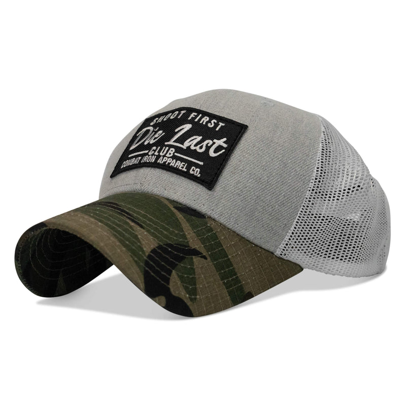 Load image into Gallery viewer, Shoot First. Die Last. Club Patch Snapback
