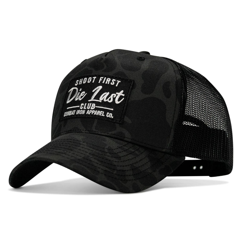 Load image into Gallery viewer, Shoot First. Die Last. Club Patch Snapback

