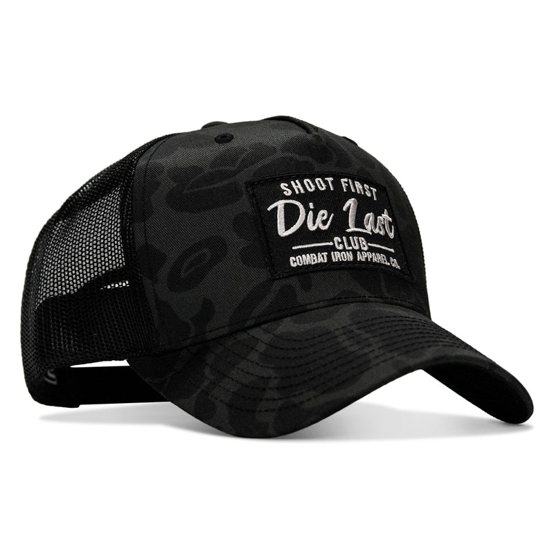 Load image into Gallery viewer, Shoot First. Die Last. Club Patch Snapback
