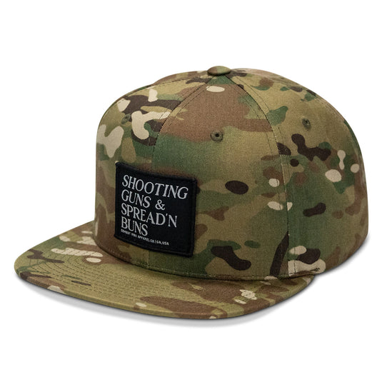 Shooting Guns & Spreadin' Buns Patch Flatbill Hat