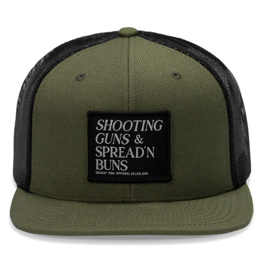 Shooting Guns & Spreadin' Buns Patch Flatbill Hat