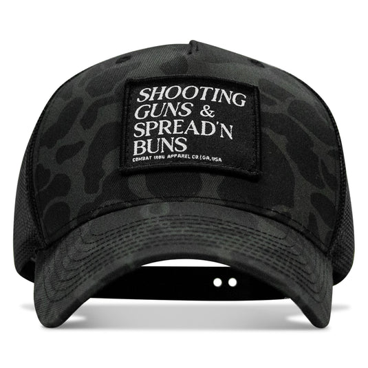 Shooting Guns & Spread'n Buns Patch Snapback Hat