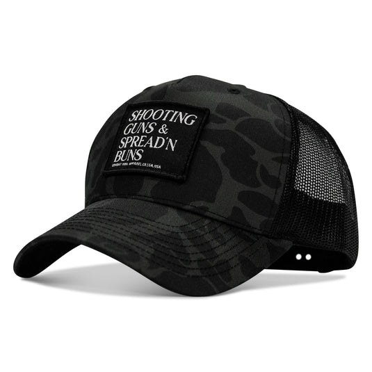 Shooting Guns & Spread'n Buns Patch Snapback Hat