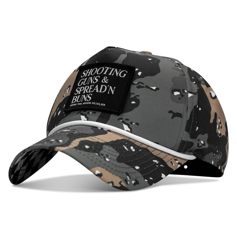 Load image into Gallery viewer, Shooting Guns &amp; Spreadin' Buns Patch Weekender Snapback
