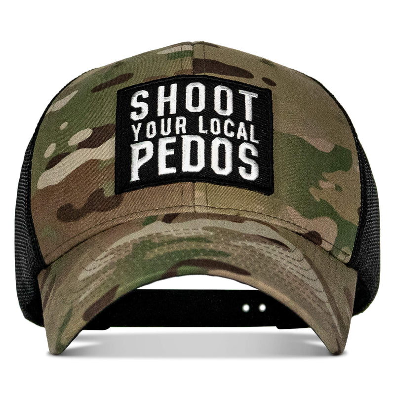 Load image into Gallery viewer, Shoot Your Local Pedos Patch Snapback
