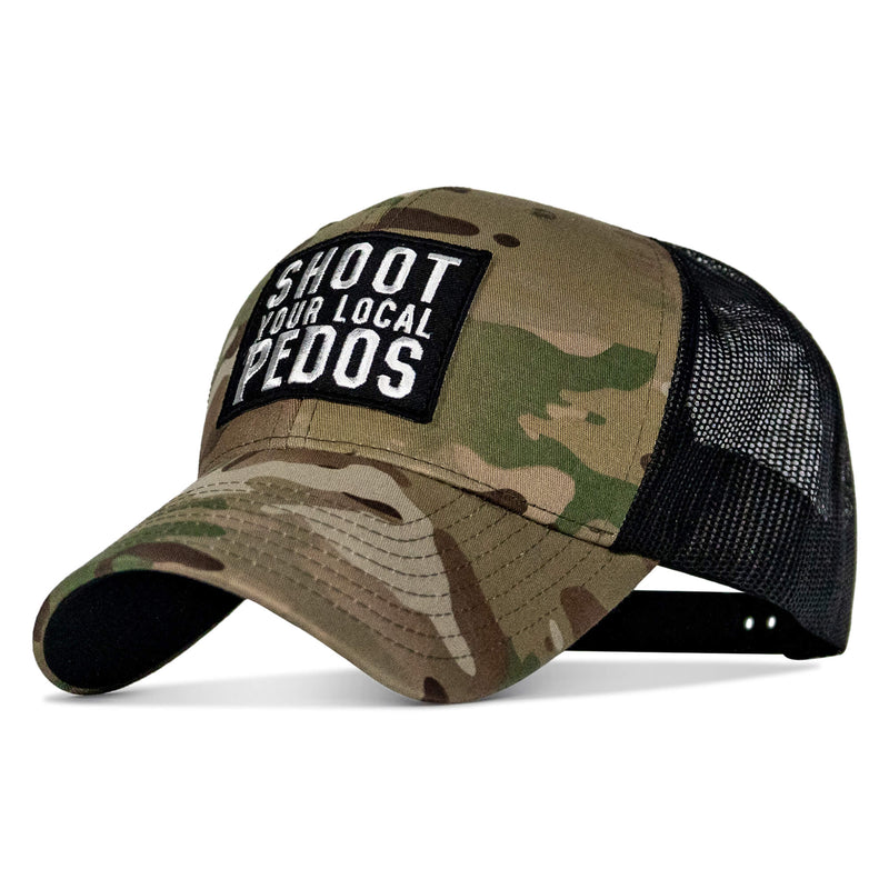 Load image into Gallery viewer, Shoot Your Local Pedos Patch Snapback
