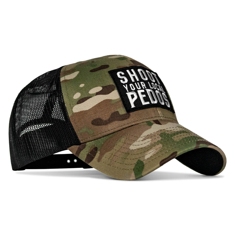 Load image into Gallery viewer, Shoot Your Local Pedos Patch Snapback

