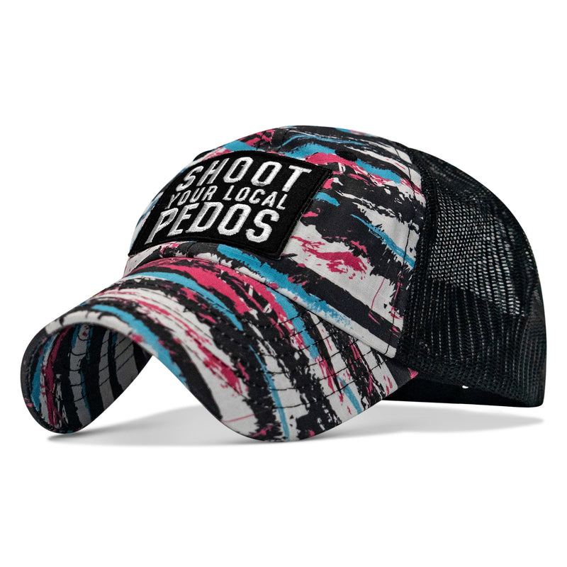 Load image into Gallery viewer, Shoot Your Local Pedos Patch Tactical Ripstop Mesh Snapback Hat
