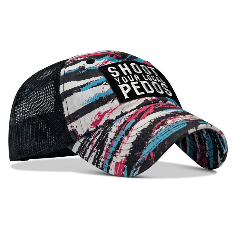 Load image into Gallery viewer, Shoot Your Local Pedos Patch Tactical Ripstop Mesh Snapback Hat
