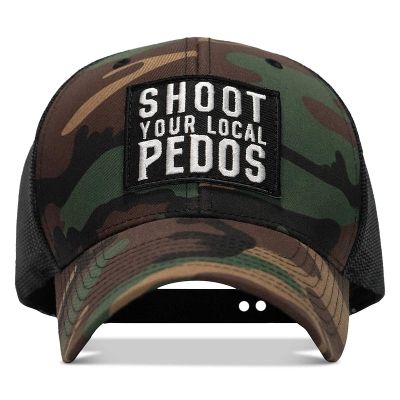 Load image into Gallery viewer, Shoot Your Local Pedos Patch Snapback
