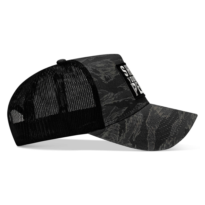 Load image into Gallery viewer, Shoot Your Local Pedos Patch Five Panel Breacher Snapback Hat

