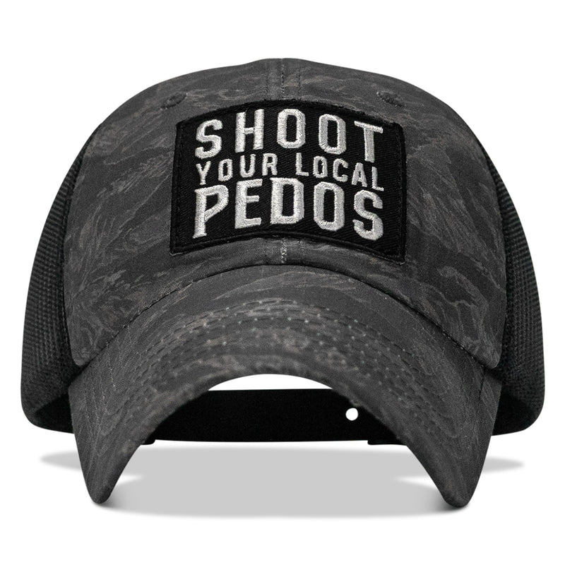Load image into Gallery viewer, Shoot Your Local Pedos Patch Tactical Ripstop Mesh Snapback Hat
