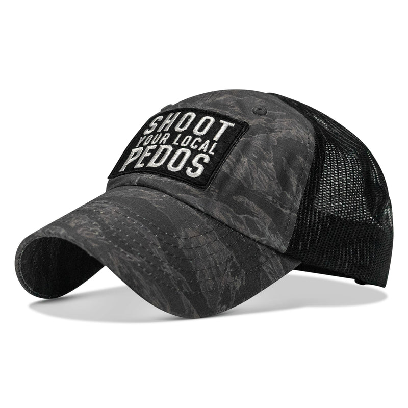 Load image into Gallery viewer, Shoot Your Local Pedos Patch Tactical Ripstop Mesh Snapback Hat
