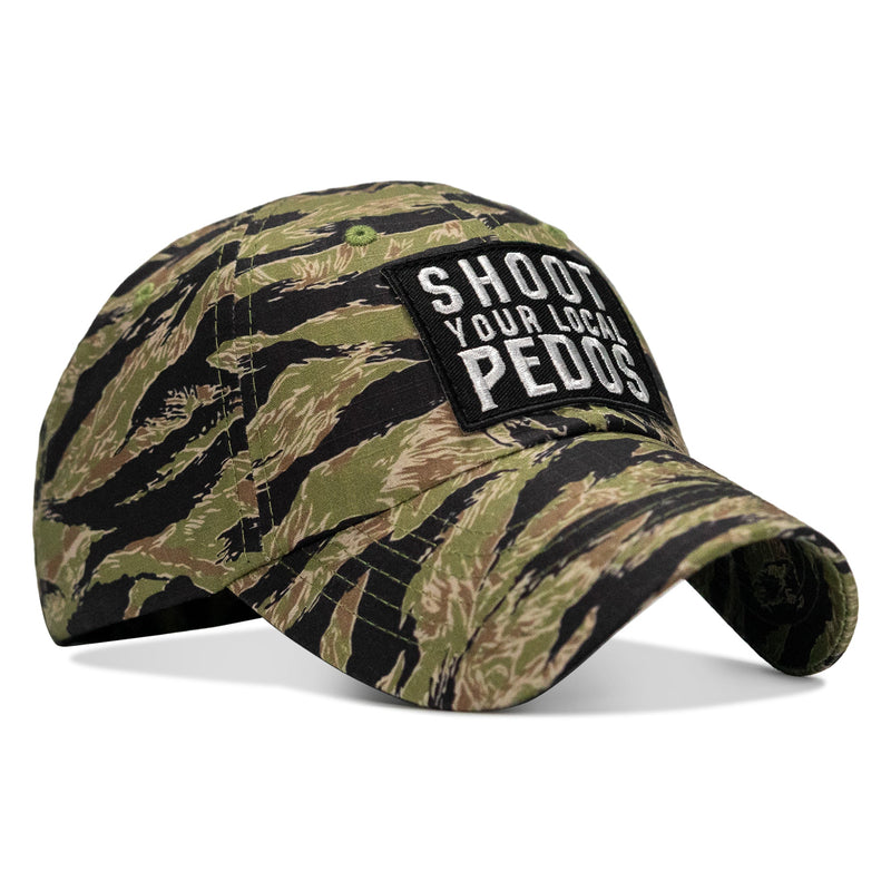 Load image into Gallery viewer, Shoot Your Local Pedos Patch Tactical Ripstop Mesh Snapback Hat
