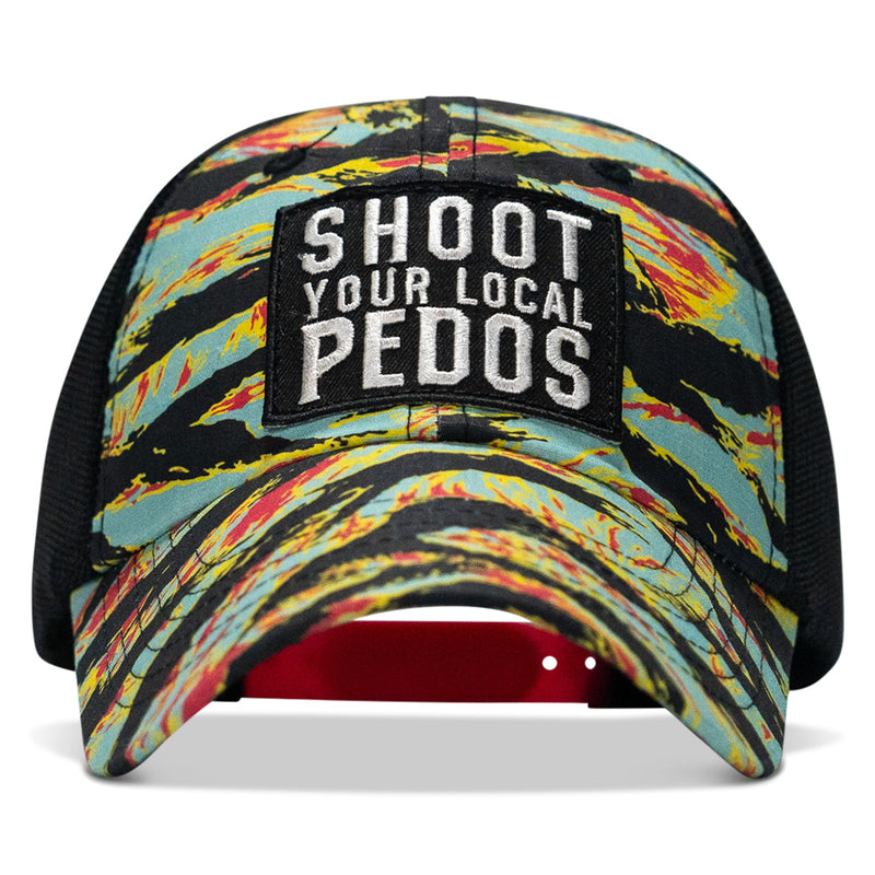 Load image into Gallery viewer, Shoot Your Local Pedos Patch Tactical Ripstop Mesh Snapback Hat
