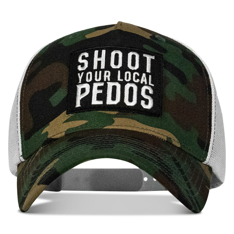 Load image into Gallery viewer, Shoot Your Local Pedos Patch Snapback
