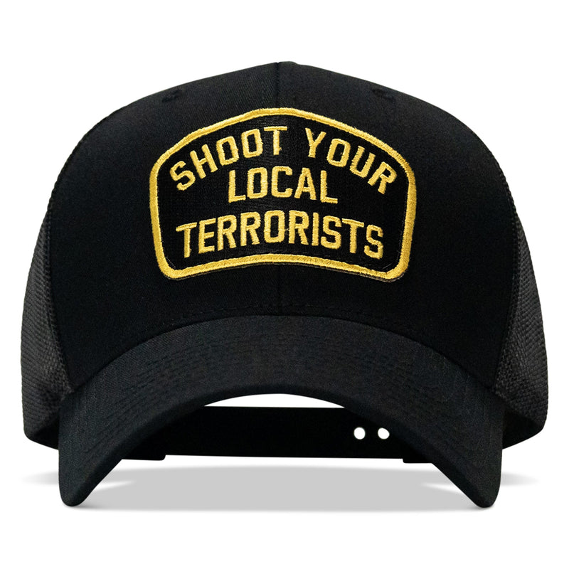 Load image into Gallery viewer, Shoot Your Local Terrorists Patch Snapback Hat
