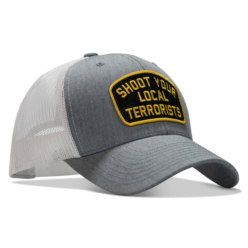 Load image into Gallery viewer, Shoot Your Local Terrorists Patch Snapback Hat
