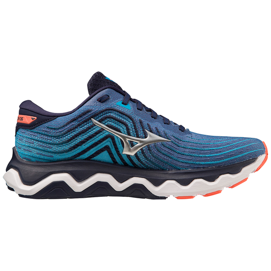 Men's Mizuno Wave Horizon 6, Surf The Web/Silver, 12.5 D Medium - Skoutley Outdoors LLC
