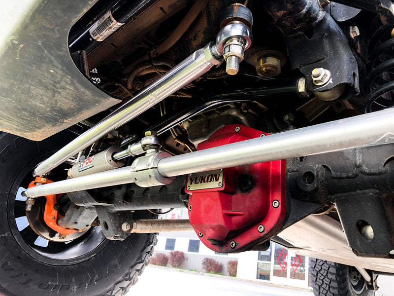 Load image into Gallery viewer, DIY Steel Steering Kit with OFFSET JMX PRO 7-8 in Rod Ends for JK, TJ, XJ, ZJ, YJ
