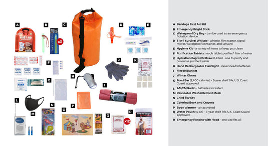 Survival Kit for Children, Dry Bag