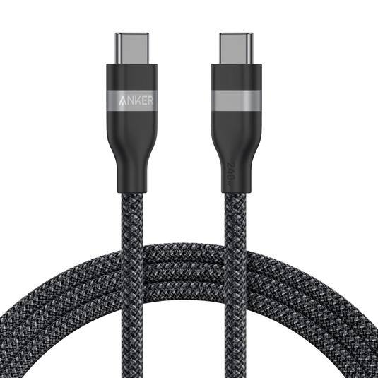 Anker USB-C to USB-C Cable (3 ft / 6 ft, 240W, Upcycled-Braided)