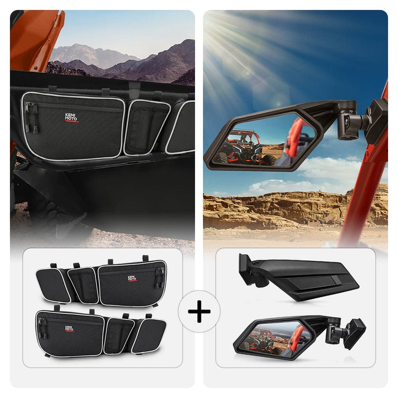 Load image into Gallery viewer, Front Door Storage Bags &amp; Side View Mirror for Can-Am Maverick X3
