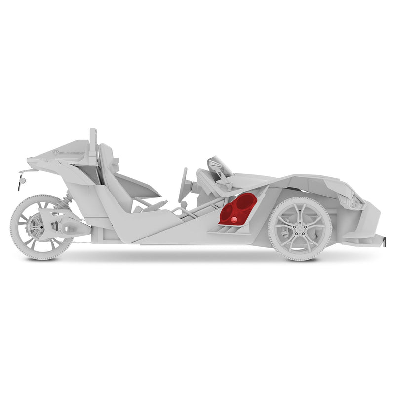Load image into Gallery viewer, Polaris Slingshot Dual Front Fender 8” Loaded Speaker Pods with Digital LED Lighting
