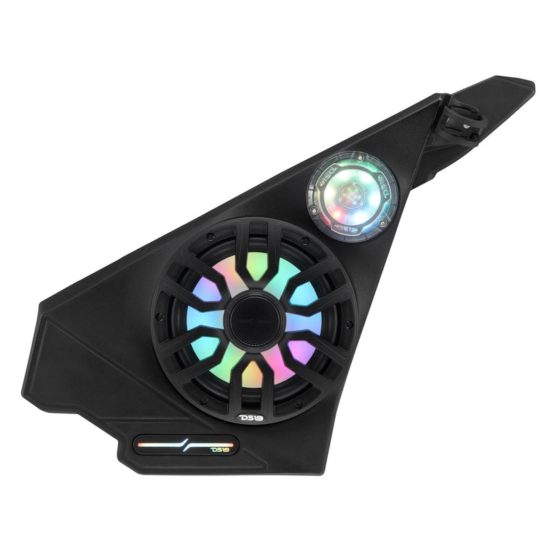 Load image into Gallery viewer, Polaris Slingshot Front Kick Panel Speaker Pods – Loaded with 8" NXL-IQ8/BK Speakers, PRO-TW1LD Tweeters &amp; Digital LED Lights | 2020 - Current
