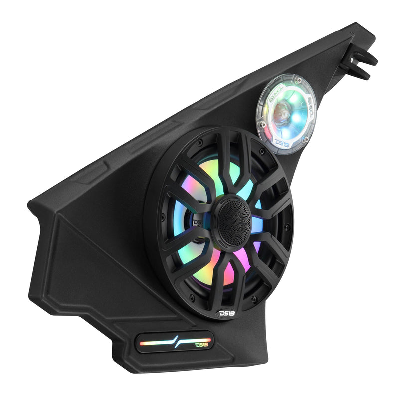 Load image into Gallery viewer, Polaris Slingshot Front Kick Panel Speaker Pods – Loaded with 8" NXL-IQ8/BK Speakers, PRO-TW1LD Tweeters &amp; Digital LED Lights | 2020 - Current
