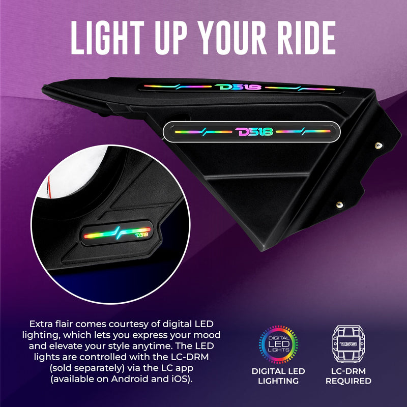 Load image into Gallery viewer, Polaris Slingshot Front Kick Panel Speaker Pods – Empty Enclosure for 8" Speakers and 3.8" Tweeters | 2020 - Current
