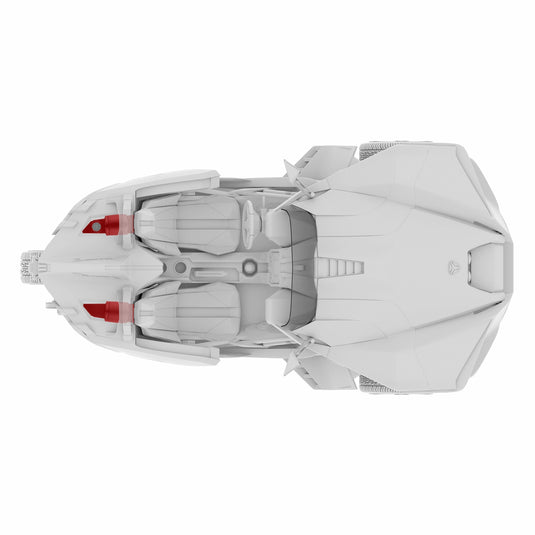 Polaris Slingshot Headrest Empty Enclosure With Digital LED Lights fits 4 x 6.5" Speakers | 2015 - Current