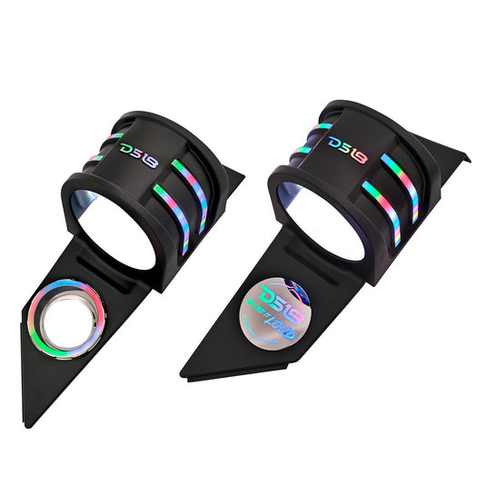 Polaris Slingshot Headrest Empty Enclosure With Digital LED Lights fits 4 x 6.5" Speakers | 2015 - Current