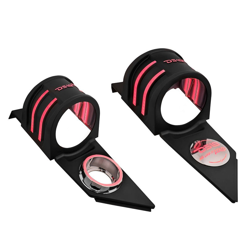 Load image into Gallery viewer, Polaris Slingshot Headrest Empty Enclosure With Digital LED Lights fits 4 x 6.5" Speakers | 2015 - Current
