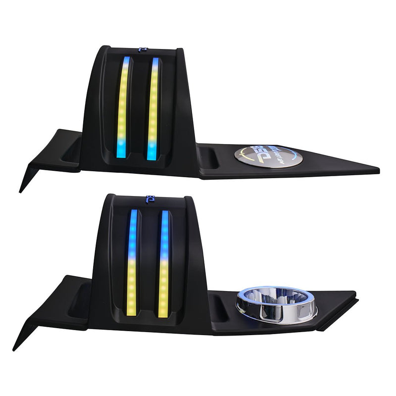 Load image into Gallery viewer, Polaris Slingshot Headrest Empty Enclosure With Digital LED Lights fits 4 x 6.5" Speakers | 2015 - Current

