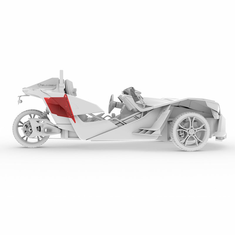 Load image into Gallery viewer, Polaris Slingshot Rear Subwoofer Enclosure Loaded | NXL-10SUB/BK and RGB LED Lights | Fits Either Passenger or Driver Side | 2015 - Current
