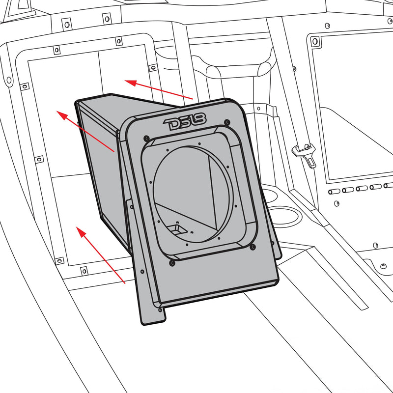 Load image into Gallery viewer, Polaris Slingshot Rear Sealed 10" Subwoofer Enclosure | Fits Either Passenger or Driver Side | 2015 - Current
