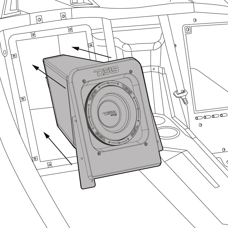Load image into Gallery viewer, Polaris Slingshot Loaded Rear Sealed 10" Subwoofer Enclosure | Fits Either Passenger or Driver Side | 2015 - Current
