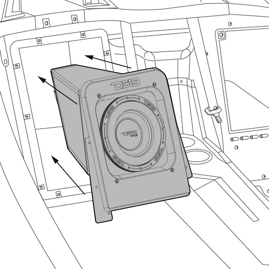 Polaris Slingshot Loaded Rear Sealed 10" Subwoofer Enclosure | Fits Either Passenger or Driver Side | 2015 - Current