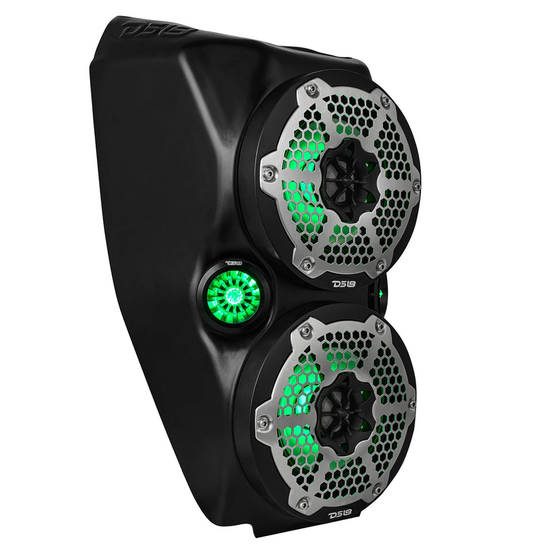 Load image into Gallery viewer, Polaris Slingshot Waterfall Center Console Empty Enclosure fits 2 x 6.5" Speakers &amp; 2 x 2.28" Bullet Tweeter | 2015 - Current
