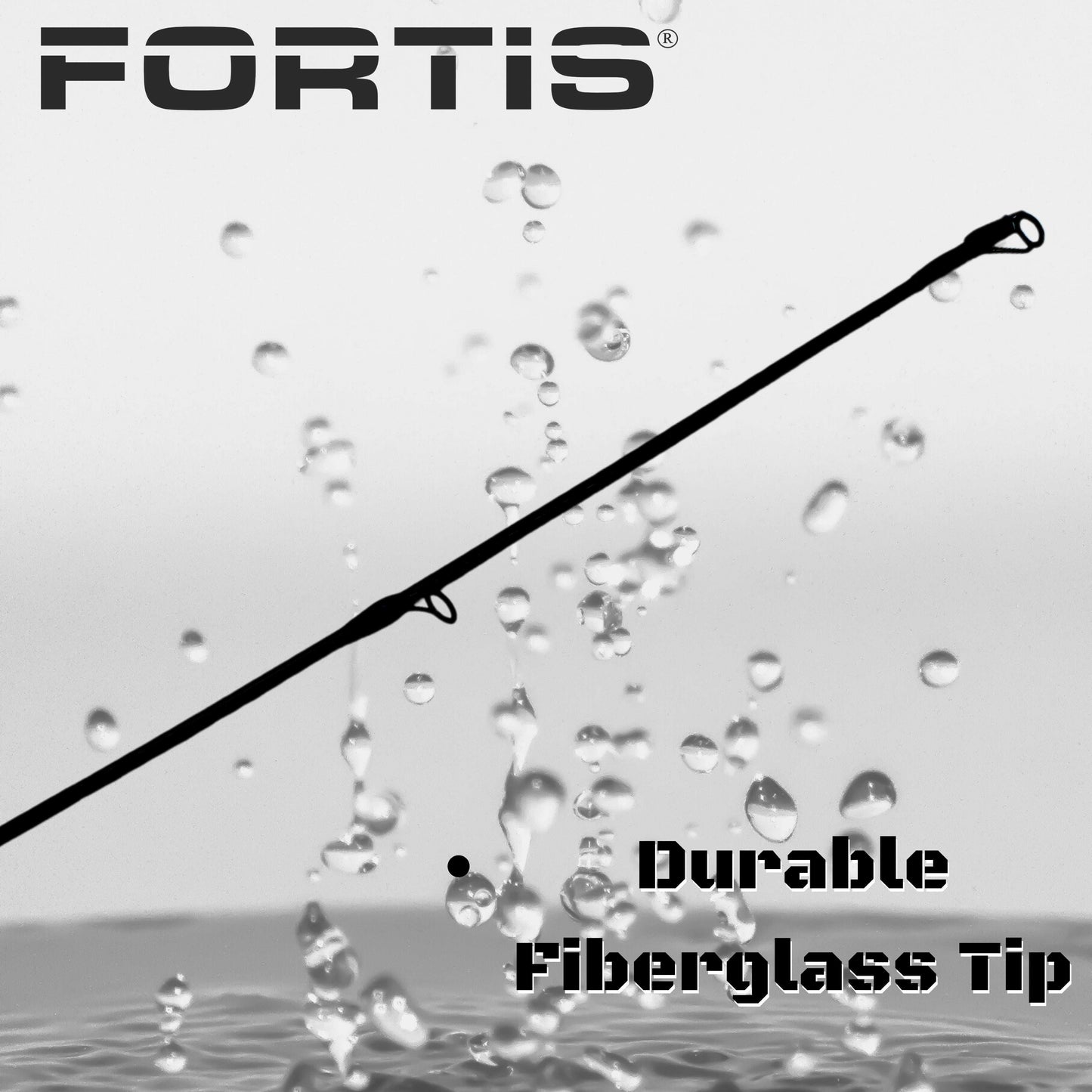 6'6" Fiberglass/Graphite Spinning Rod, Medium Heavy Action | 1 Piece | FORTIS - Skoutley Outdoors LLC