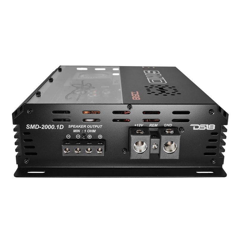 Load image into Gallery viewer, SMD Monoblock Amplifier with VM-1 Voltmeter and Digital LED Lights 2000W RMS at 1-ohm - Steve Meade Designs
