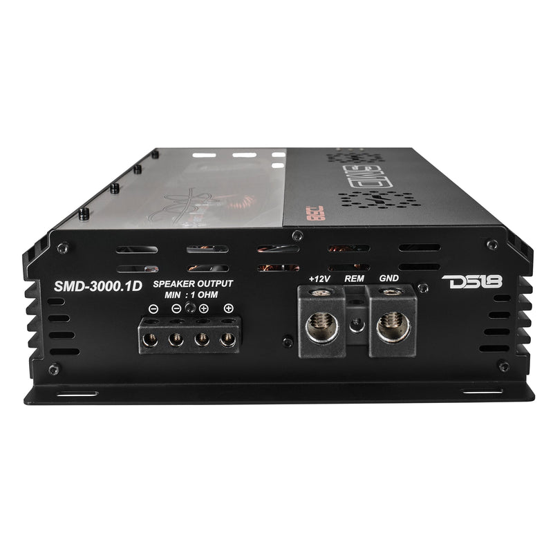 Load image into Gallery viewer, SMD Monoblock Amplifier with VM-1 Voltmeter and Digital LED Lights 3000W RMS at 1-ohm - Steve Meade Designs
