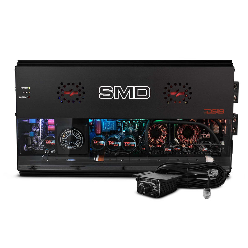Load image into Gallery viewer, SMD Monoblock Amplifier with VM-1 Voltmeter and Digital LED Lights 5000W RMS at 1-ohm - Steve Meade Designs

