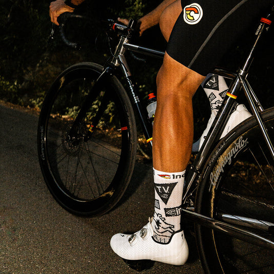 Cinelli TEMPO Granciclismo Socks, White/Black