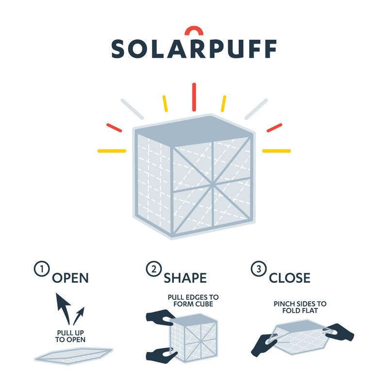 Load image into Gallery viewer, SolarPuff™ Hybrid Solar Lantern – Warm &amp; Bright

