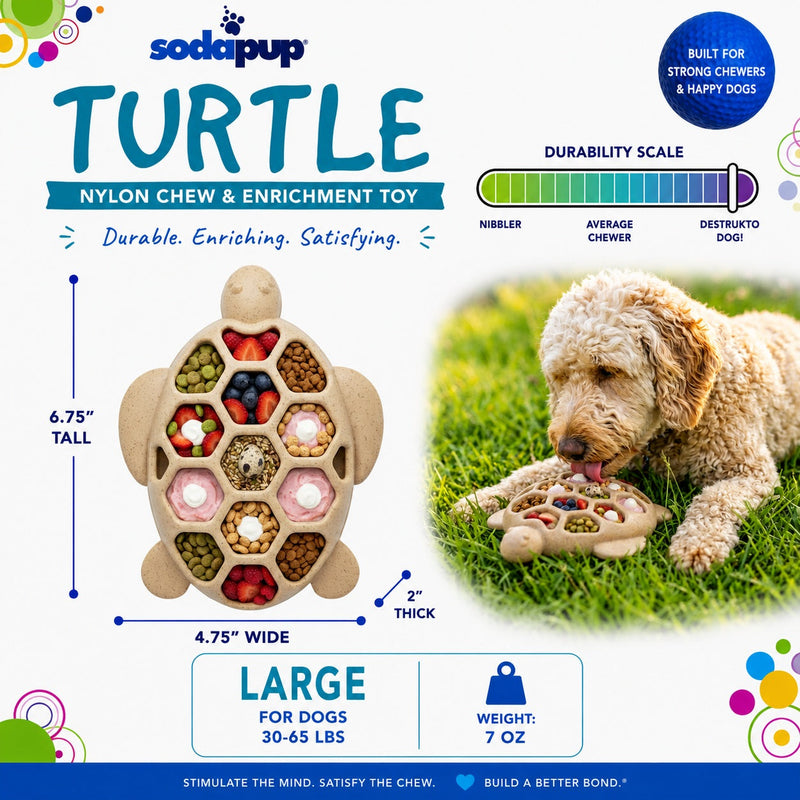 Load image into Gallery viewer, Turtle Nylon Chew Toy - Ultra-Durable Enrichment Toy for Power Chewers USA

