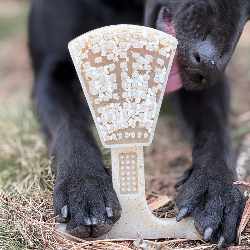 Load image into Gallery viewer, Waffle Tower Nylon Chew &amp; Enrichment Toy | 2-in-1 for Aggressive Chewers | SodaPup

