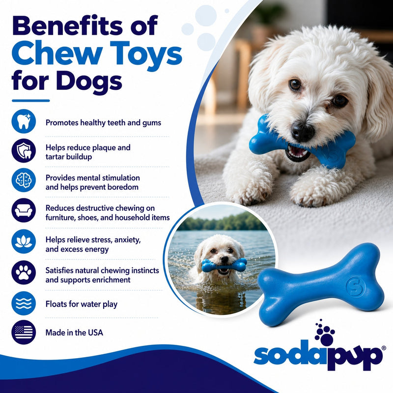 Load image into Gallery viewer, PUP-X Rubber Bone Dog Toy - Durable, Floats, Chew Toy for Large Dogs | USA
