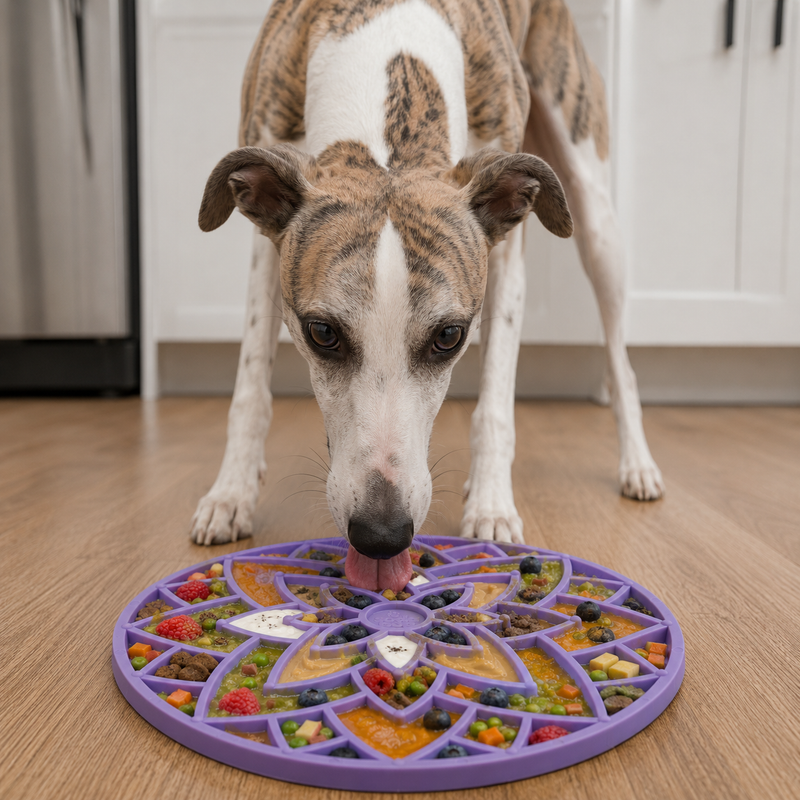 Load image into Gallery viewer, Lotus Design emat - Enrichment Lick Mat For Dogs and Cats - With Suction Cups | USA Made
